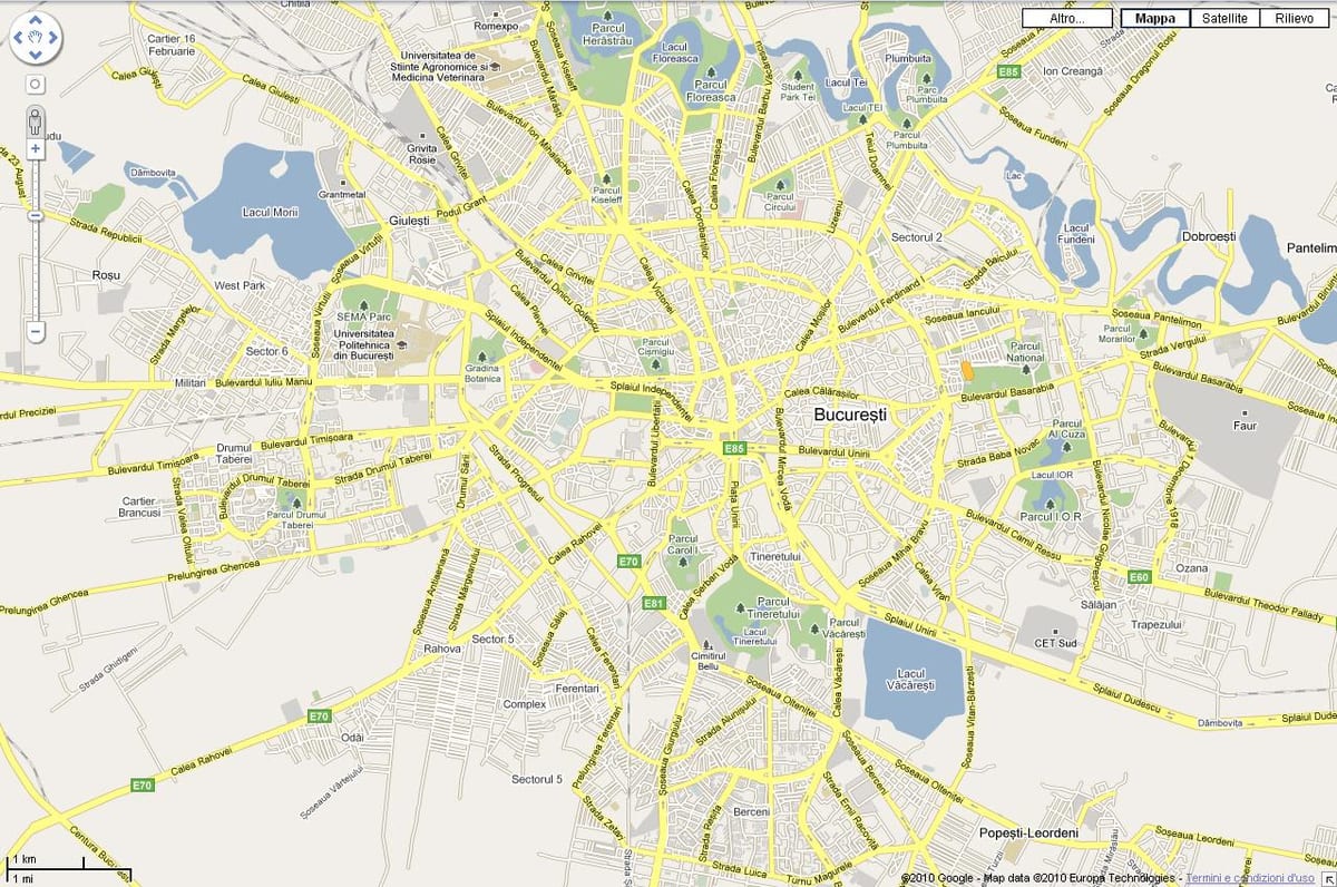 bucarest מפה