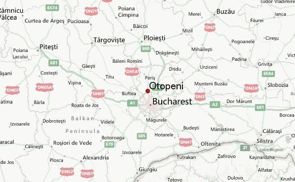 otopeni airport מפה