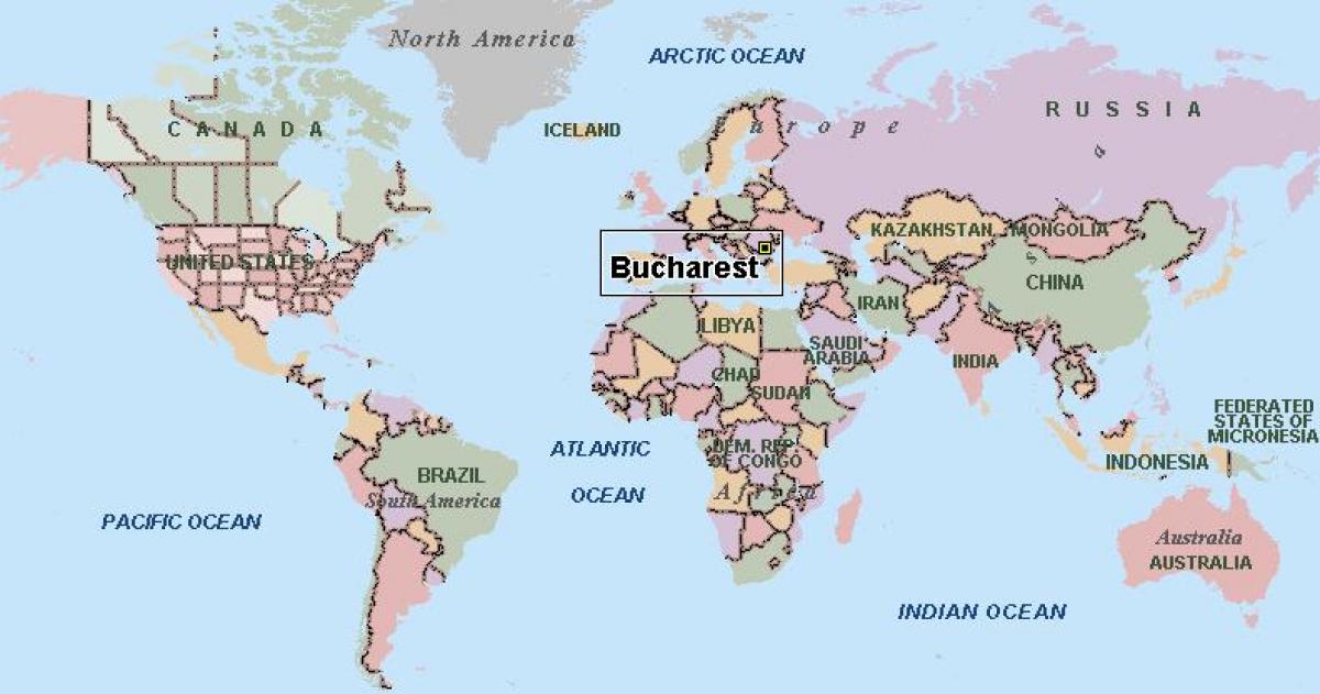 מפה של בוקרשט העולם 