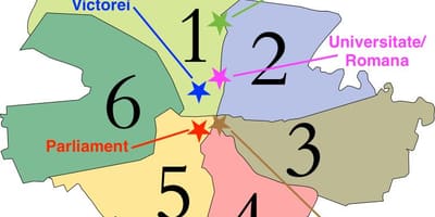 מפה של בוקרשט המגזרים 