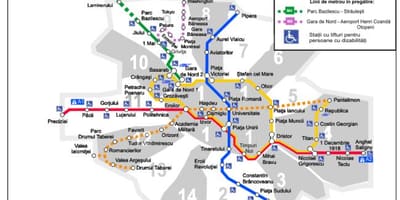 מפת הרכבת התחתית של בוקרשט