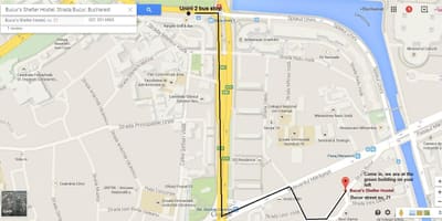 מפה של הוסטל bucuresti