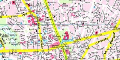 מפה של מרכז העיר בוקרשט